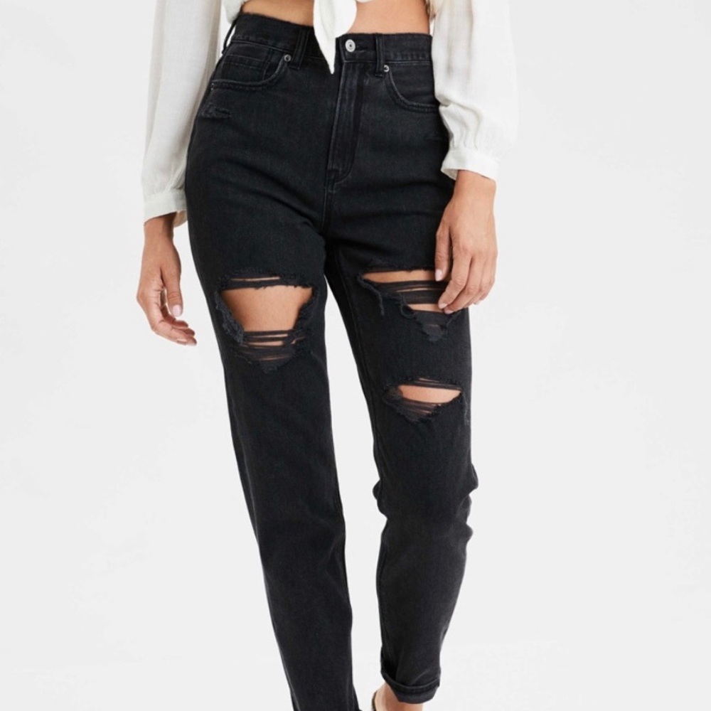 Black AE Mom Jeans